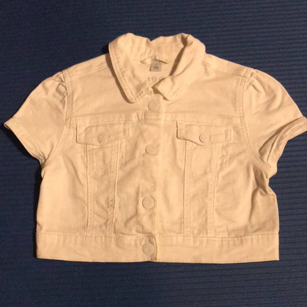White cropped denim jacket Gapkids